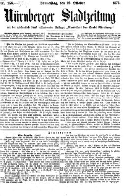 Nürnberger Stadtzeitung (Nürnberger Abendzeitung) Donnerstag 28. Oktober 1875