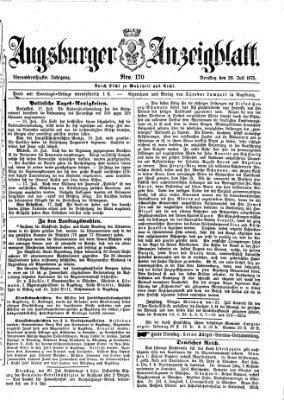 Augsburger Anzeigeblatt Dienstag 20. Juli 1875