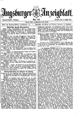 Augsburger Anzeigeblatt Dienstag 3. August 1875