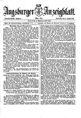 Augsburger Anzeigeblatt Donnerstag 5. August 1875