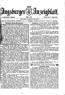 Augsburger Anzeigeblatt Dienstag 17. August 1875