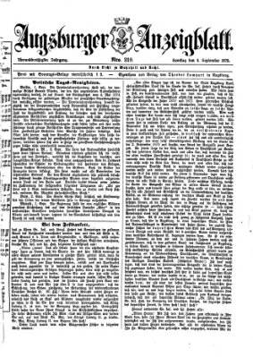 Augsburger Anzeigeblatt Samstag 4. September 1875