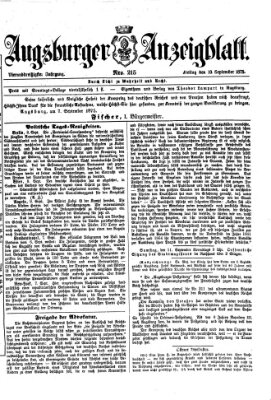Augsburger Anzeigeblatt Freitag 10. September 1875