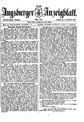 Augsburger Anzeigeblatt Samstag 11. September 1875