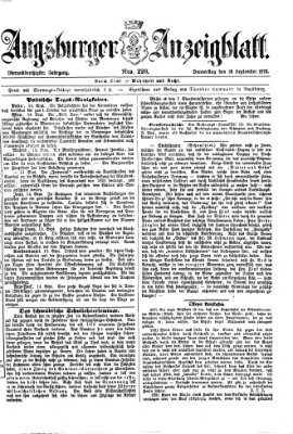 Augsburger Anzeigeblatt Donnerstag 16. September 1875