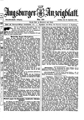 Augsburger Anzeigeblatt Samstag 25. September 1875