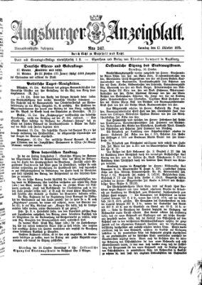 Augsburger Anzeigeblatt Sonntag 17. Oktober 1875