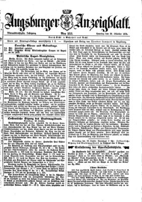 Augsburger Anzeigeblatt Sonntag 24. Oktober 1875