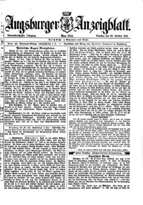 Augsburger Anzeigeblatt Dienstag 26. Oktober 1875