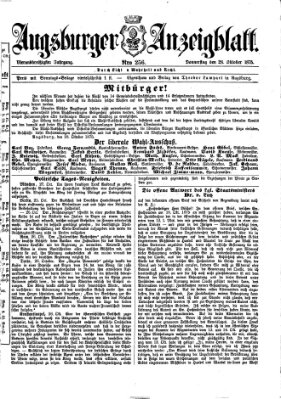 Augsburger Anzeigeblatt Donnerstag 28. Oktober 1875