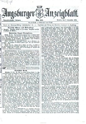 Augsburger Anzeigeblatt Dienstag 2. November 1875