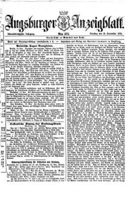 Augsburger Anzeigeblatt Dienstag 16. November 1875