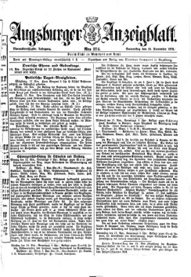 Augsburger Anzeigeblatt Donnerstag 18. November 1875