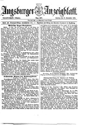 Augsburger Anzeigeblatt Sonntag 21. November 1875