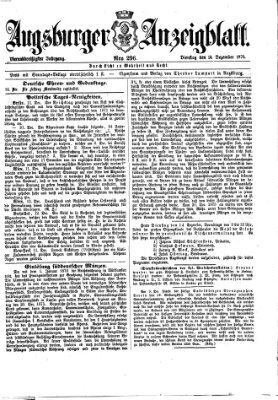 Augsburger Anzeigeblatt Dienstag 14. Dezember 1875