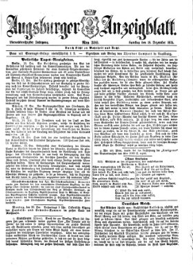 Augsburger Anzeigeblatt Samstag 18. Dezember 1875