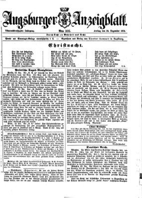 Augsburger Anzeigeblatt Freitag 24. Dezember 1875