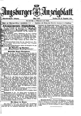 Augsburger Anzeigeblatt Dienstag 28. Dezember 1875