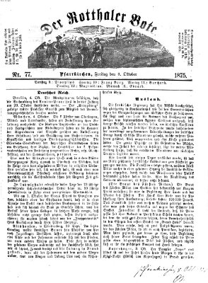 Rottaler Bote Freitag 8. Oktober 1875