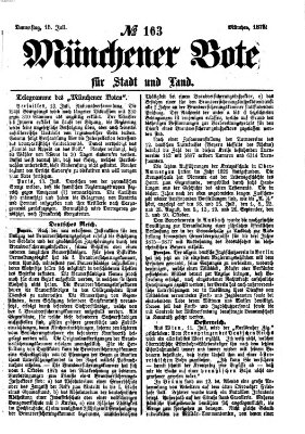 Münchener Bote für Stadt und Land Donnerstag 15. Juli 1875