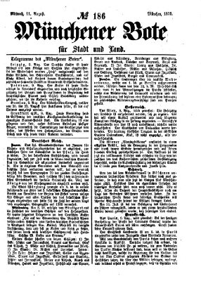 Münchener Bote für Stadt und Land Mittwoch 11. August 1875