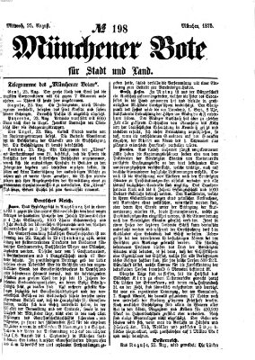 Münchener Bote für Stadt und Land Mittwoch 25. August 1875