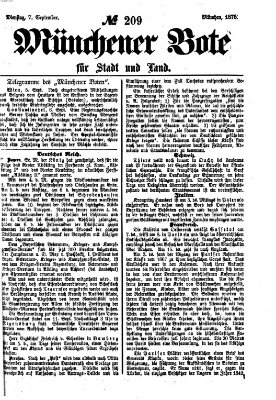 Münchener Bote für Stadt und Land Dienstag 7. September 1875