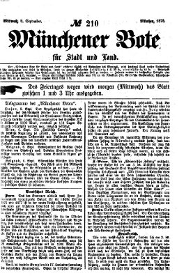 Münchener Bote für Stadt und Land Mittwoch 8. September 1875