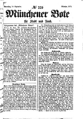 Münchener Bote für Stadt und Land Donnerstag 30. September 1875