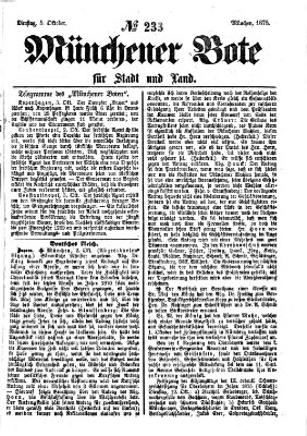 Münchener Bote für Stadt und Land Dienstag 5. Oktober 1875