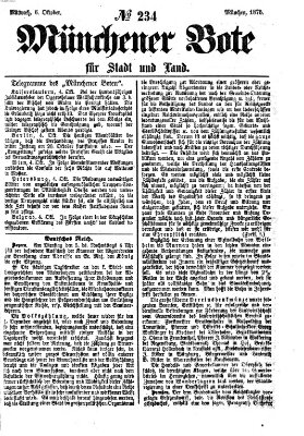 Münchener Bote für Stadt und Land Mittwoch 6. Oktober 1875