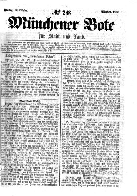 Münchener Bote für Stadt und Land Freitag 22. Oktober 1875