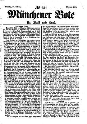 Münchener Bote für Stadt und Land Dienstag 26. Oktober 1875