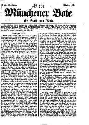 Münchener Bote für Stadt und Land Freitag 29. Oktober 1875