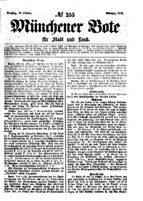 Münchener Bote für Stadt und Land Samstag 30. Oktober 1875