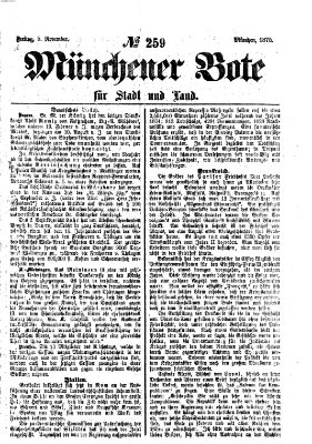 Münchener Bote für Stadt und Land Freitag 5. November 1875