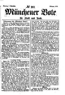 Münchener Bote für Stadt und Land Sonntag 7. November 1875