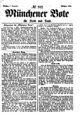 Münchener Bote für Stadt und Land Dienstag 9. November 1875