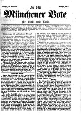 Münchener Bote für Stadt und Land Dienstag 16. November 1875