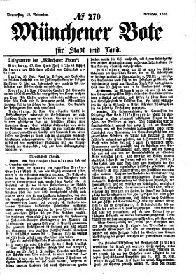 Münchener Bote für Stadt und Land Donnerstag 18. November 1875