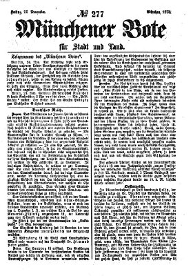 Münchener Bote für Stadt und Land Freitag 26. November 1875