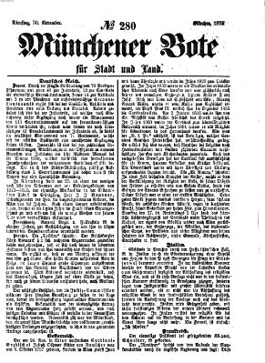 Münchener Bote für Stadt und Land Dienstag 30. November 1875