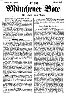 Münchener Bote für Stadt und Land Sonntag 19. Dezember 1875