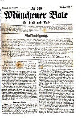 Münchener Bote für Stadt und Land Mittwoch 22. Dezember 1875