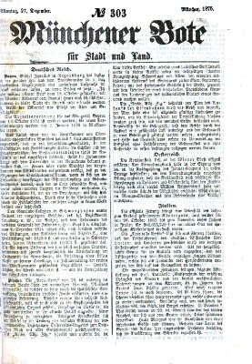 Münchener Bote für Stadt und Land Montag 27. Dezember 1875