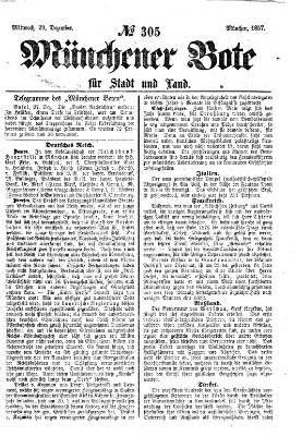 Münchener Bote für Stadt und Land Mittwoch 29. Dezember 1875