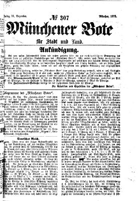 Münchener Bote für Stadt und Land Freitag 31. Dezember 1875