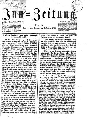 Inn-Zeitung Samstag 13. Februar 1875