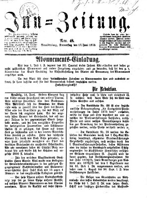 Inn-Zeitung Donnerstag 17. Juni 1875