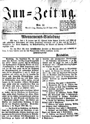 Inn-Zeitung Sonntag 27. Juni 1875